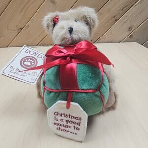 RARE Boyds Bear The Head Bean Collection Sally Shopsalot Jointed, NWT Vintage